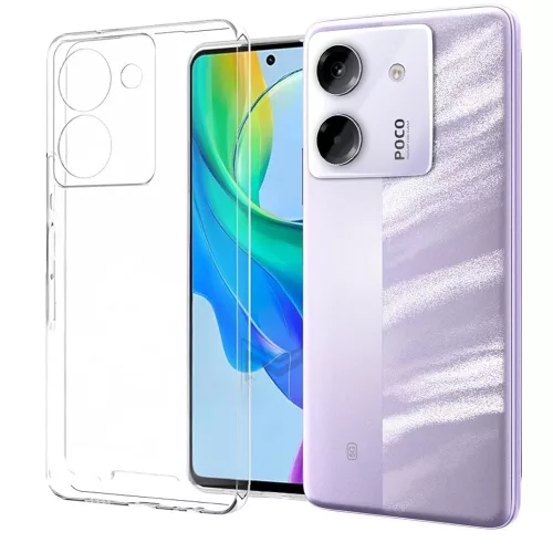 Xiaomi Poco M7 Pro 5G szilikon tok, hátlaptok, telefon tok, kamera védelemmel, átlátszó, 2mm, Clear case