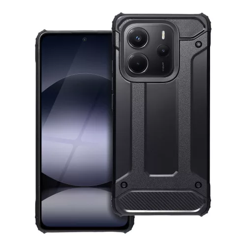 Xiaomi Redmi Note 14 4G hátlap tok, telefon tok, ütésálló, fekete, Armor
