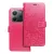 Xiaomi Redmi Note 14 4G könyvtok, fliptok, telefon tok, mágneszáras, bankkártyatartós, mandala mintás, magenta, Forcell Mezzo