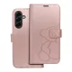 Samsung Galaxy A56 5G könyvtok, fliptok, telefon tok, oldalra nyíló tok, mágneszáras, bankkártyatartós, maci mintás, rose gold, Forcell Mezzo