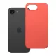 iPhone 16e / 17e szilikon tok, hátlaptok, telefon tok, velúr belsővel, matt, barack színű, Silicone