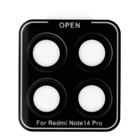   Xiaomi Redmi Note 14 Pro 5G üvegfólia, tempered glass, edzett, 3D, kamera védő, lencsevédő, fekete, felhelyezést segítő kerettel