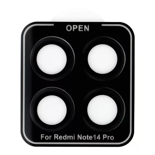Xiaomi Redmi Note 14 Pro 5G üvegfólia, tempered glass, edzett, 3D, kamera védő, lencsevédő, fekete, felhelyezést segítő kerettel