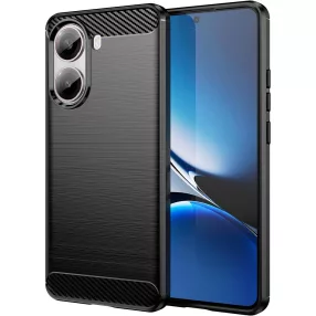  Xiaomi Poco X7 Pro 5G szilikon tok, hátlaptok, telefon tok, karbon mintás, fekete, Carbon case
