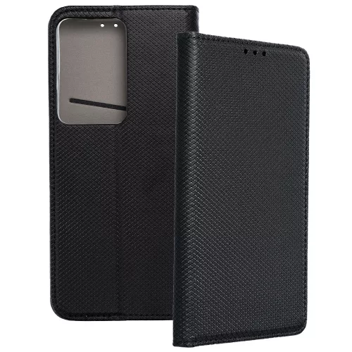 Realme 14x 5G / C75 könyvtok, fliptok, telefon tok, bankkártyatartós, mágneszáras, fekete, Smart Case book