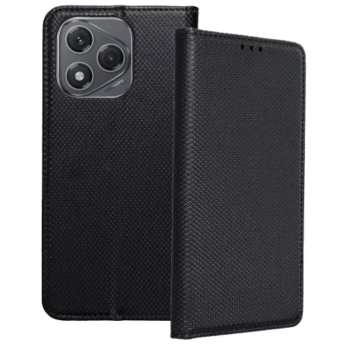 Honor 400 Lite 5G könyvtok, fliptok, telefon tok, bankkártyatartós, mágneszáras, fekete, Smart Case book