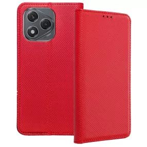   Honor 400 Lite 5G könyvtok, fliptok, telefon tok, bankkártyatartós, mágneszáras, piros, Smart Case book