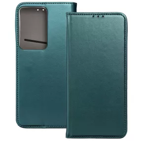   Realme 14x 5G / C75 könyvtok, fliptok, telefon tok, bankkártyatartós, mágneszáras, zöld, Smart Magneto