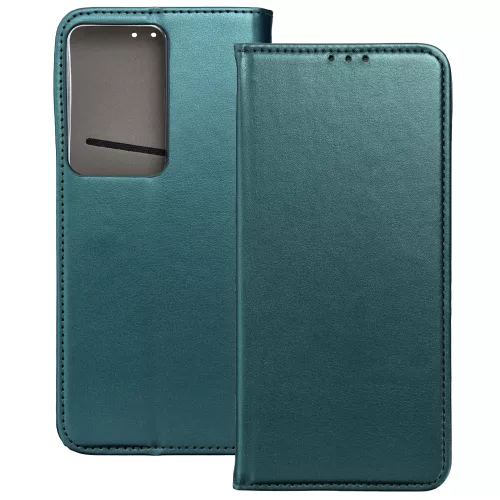 Realme 14x 5G / C75 könyvtok, fliptok, telefon tok, bankkártyatartós, mágneszáras, zöld, Smart Magneto