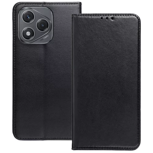 Honor 400 Lite 5G könyvtok, fliptok, telefon tok, bankkártyatartós, mágneszáras, fekete, Smart Magneto