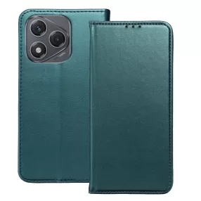   Honor 400 Lite 5G könyvtok, fliptok, telefon tok, bankkártyatartós, mágneszáras, zöld, Smart Magneto