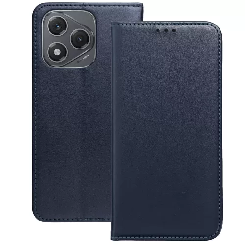 Honor 400 Lite 5G könyvtok, fliptok, telefon tok, bankkártyatartós, mágneszáras, sötétkék, Smart Magneto