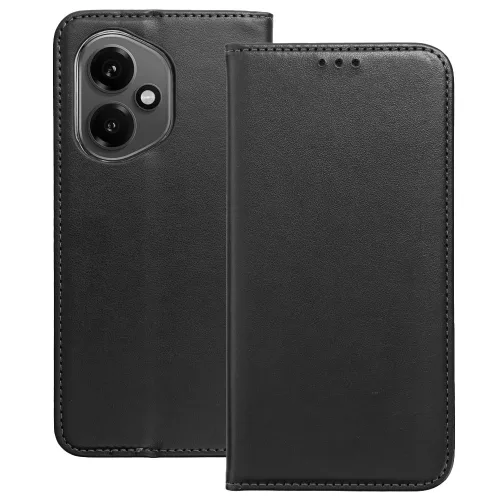 Honor 400 5G könyvtok, fliptok, telefon tok, bankkártyatartós, mágneszáras, fekete, Smart Magneto