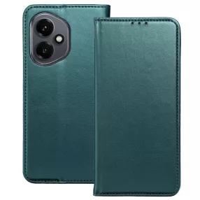   Honor 400 5G könyvtok, fliptok, telefon tok, bankkártyatartós, mágneszáras, zöld, Smart Magneto