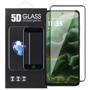   Motorola Moto G35 5G üvegfólia, tempered glass, előlapi, 5D, edzett, hajlított, fekete kerettel