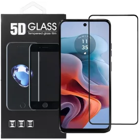   Motorola Moto G34 5G üvegfólia, tempered glass, előlapi, 5D, edzett, hajlított, fekete kerettel
