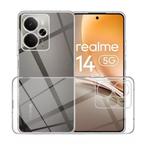   Realme 14 5G / Realme 14T 5G szilikon tok, hátlaptok, telefon tok, vastag, átlátszó, kamera védelemmel, 2mm, Clear case
