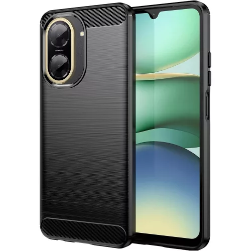 Xiaomi Redmi A5 4G szilikon tok, hátlaptok, telefon tok, karbon mintás, fekete, Carbon case