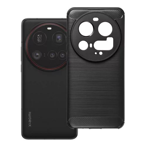 Xiaomi 15 Ultra 5G szilikon tok, hátlaptok, telefon tok, karbon mintás, fekete, Carbon case