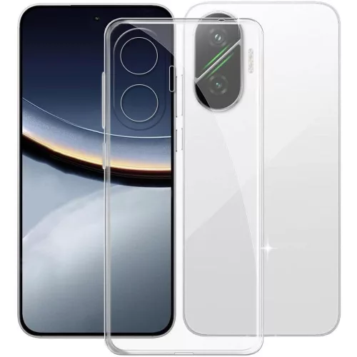 Xiaomi Poco F7 5G szilikon tok, hátlaptok, telefon tok, kamera védelemmel, átlátszó, 2mm, Clear case