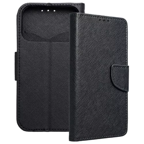 iPhone 17 Pro könyvtok, fliptok, telefon tok, mágneszáras, bankkártyatartós, fekete, Fancy