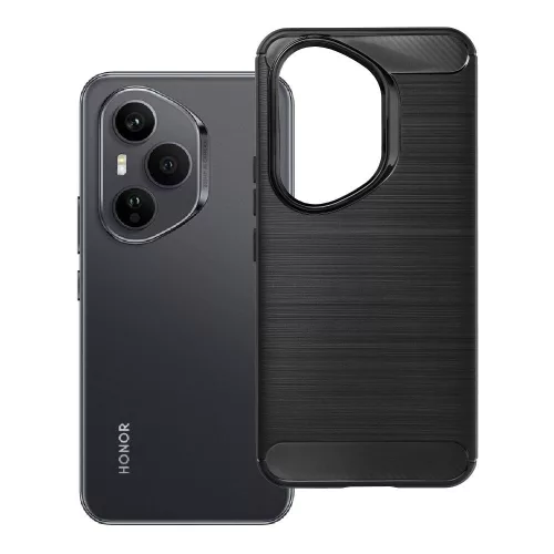 Honor 400 Pro 5G szilikon tok, hátlaptok, telefon tok, karbon mintás, fekete, Carbon case