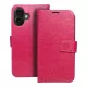 iPhone 17 könyvtok, fliptok, telefon tok, oldalra nyíló tok, mágneszáras, bankkártyatartós, mandala mintás, magenta, Forcell Mezzo