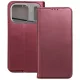iPhone 17 Pro könyvtok, fliptok, telefon tok, bankkártyatartós, mágneszáras, bordó, Smart Magneto