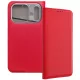iPhone 17 Pro könyvtok, fliptok, telefon tok, bankkártyatartós, mágneszáras, piros, Smart Case book
