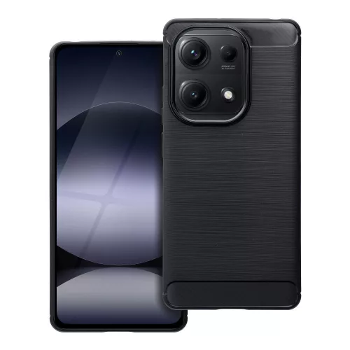 Xiaomi Redmi Note 14s 4G szilikon tok, hátlaptok, telefon tok, karbon mintás, fekete, Carbon case