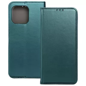   Motorola Moto G86 5G könyvtok, fliptok, telefon tok, bankkártyatartós, mágneszáras, zöld, Smart Magneto