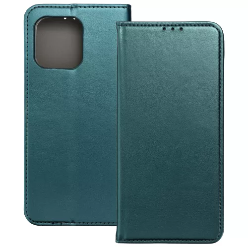 Motorola Moto G86 5G könyvtok, fliptok, telefon tok, bankkártyatartós, mágneszáras, zöld, Smart Magneto