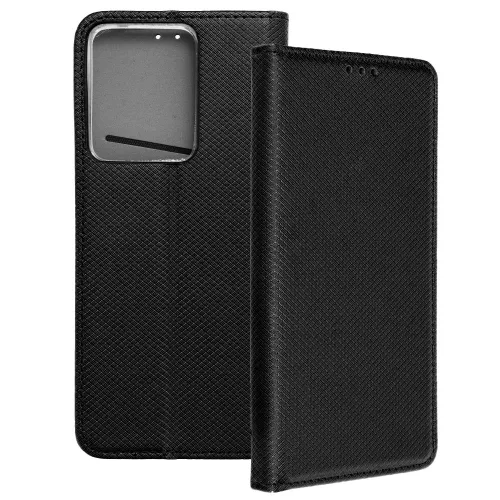 Realme 14T 5G / Realme 14 5G könyvtok, fliptok, telefon tok, bankkártyatartós, mágneszáras, fekete, Smart Case book