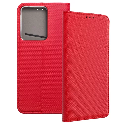 Realme 14T 5G / Realme 14 5G könyvtok, fliptok, telefon tok, bankkártyatartós, mágneszáras, piros, Smart Case book
