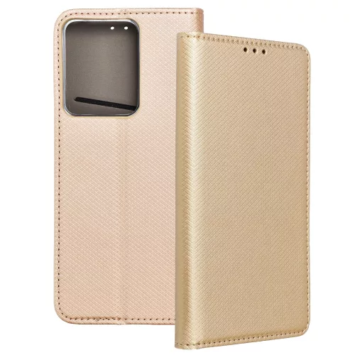 Realme 14 5G / Realme 14T 5G könyvtok, fliptok, telefon tok, bankkártyatartós, mágneszáras, arany, Smart Case book