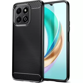   Honor X6b szilikon tok, hátlaptok, telefon tok, karbon mintás, fekete, Carbon case