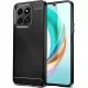 Honor X6b szilikon tok, hátlaptok, telefon tok, karbon mintás, fekete, Carbon case