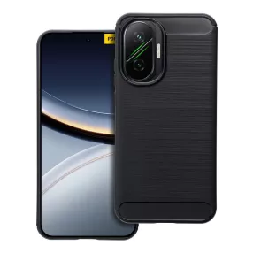   Xiaomi Poco F7 5G szilikon tok, hátlaptok, telefon tok, karbon mintás, fekete, Carbon case