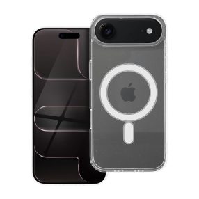   iPhone Air hátlaptok, telefon tok, MagSafe kompatibilis, erősített sarkokkal, átlátszó, Clear Mag Cover Case (nagy kamera kivágás)