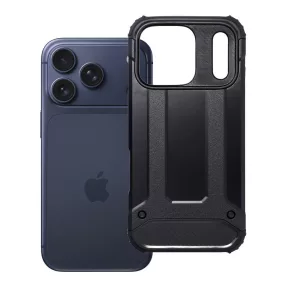   iPhone 18 Pro / 17 Pro hátlap tok, telefon tok, ütésálló, fekete, Armor