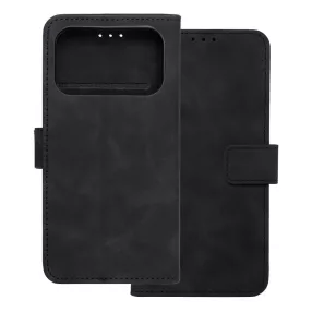   iPhone 17 Pro könyvtok, fliptok, telefon tok, bankkártyatartós, mágneszáras, fekete, Tender Book