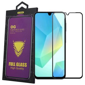   Samsung Galaxy A17 4G / 5G üvegfólia – 9H edzett, teljes képernyős, fekete keretes, OG Premium