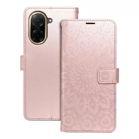   Xiaomi Redmi A5 4G könyvtok, fliptok, telefon tok, mágneszáras, bankkártyatartós, mandala mintás, rose gold, Forcell Mezzo