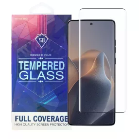   Motorola Edge 60 Pro 5G üvegfólia, tempered glass, előlapi, 5D, hajlított, edzett, fekete kerettel