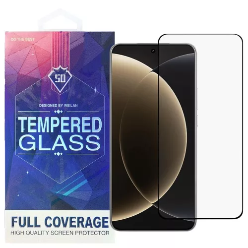 Xiaomi 15 Ultra 5G üvegfólia, tempered glass, előlapi, 5D, edzett, hajlított, fekete kerettel