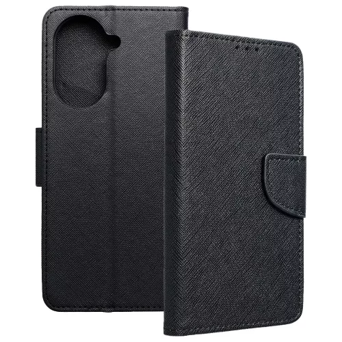 Xiaomi Redmi A5 4G könyvtok, fliptok, telefon tok, bankkártyatartós, mágneszáras, fekete, Fancy