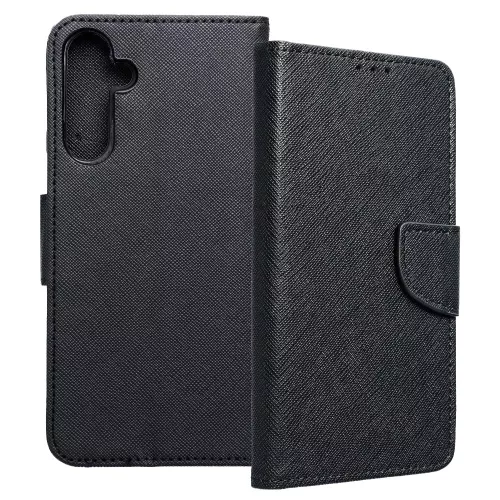 Samsung Galaxy S25 FE 5G könyvtok, fliptok, telefon tok, bankkártyatartós, mágneszáras, fekete, Fancy