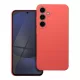 Samsung Galaxy S25 FE 5G szilikon tok, hátlaptok, telefon tok, velúr belsővel, matt, barack színű, Silicone