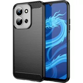   Xiaomi Redmi 15C 4G / Redmi 15C 5G / Poco C85 4G szilikon tok, hátlaptok, telefon tok, karbon mintás, fekete, Carbon case