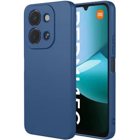   Xiaomi Redmi 15C 4G / Redmi 15C 5G szilikon tok, hátlaptok, telefon tok, velúr belsővel, matt, kék, Silicone